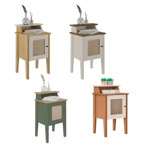 Mesa Lateral Canto Criado Mudo 100% MDF 4 Opções de Cores