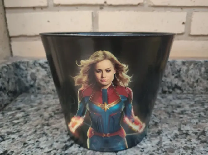 Balde de pipoca da Capitã Marvel