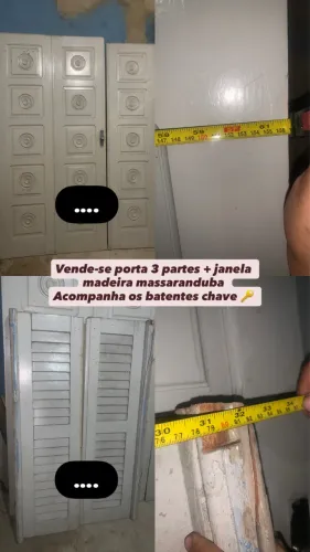 Vendo porta e janela massaranduba a porta abre em 3 partes discrição na foto