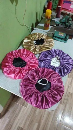 TOUCAS DE CETIM DUPLA FACE CORES VARIADAS