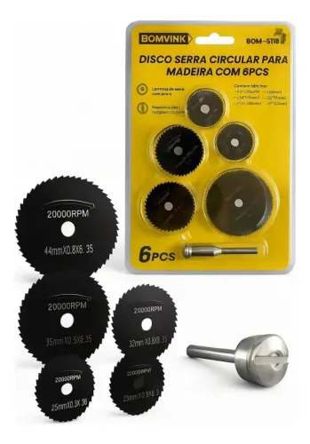 DISCO CIRCULAR DE MADEIRA COM6 PEÇAS
