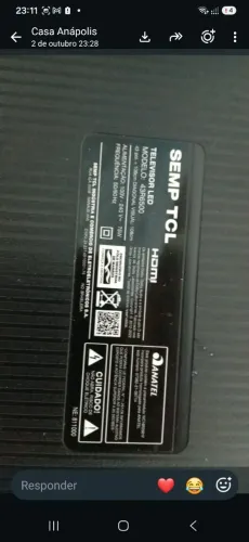 Tv semp problema na tela 43 polegadas