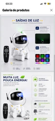 Nebulosa astronauta projetor