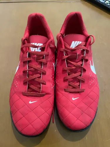 Chuteira Society Nike beco 2 vermelha tamanho 41