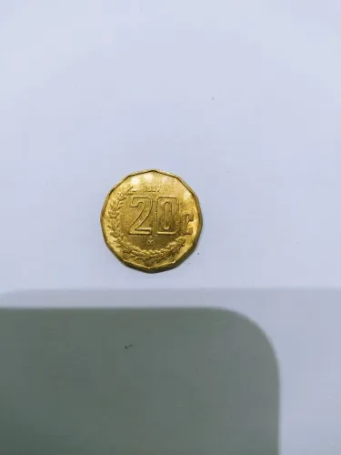 Moeda do México do ano de 1997 de 20 centavos