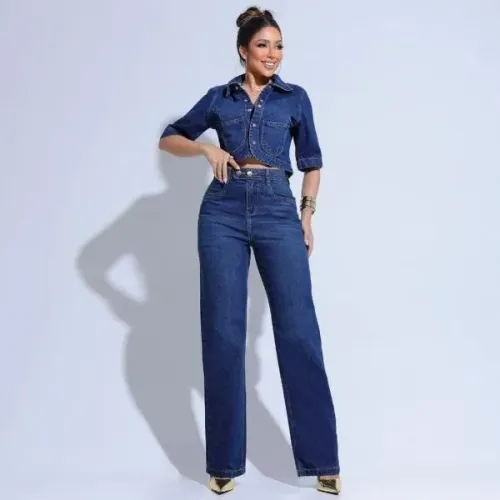 Conjunto jeans Santa Mina tamanho 42