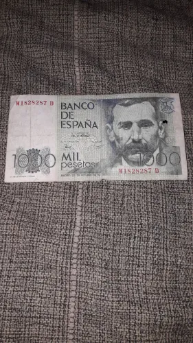 Cedula antiga mil pesetas 1979 espanha
