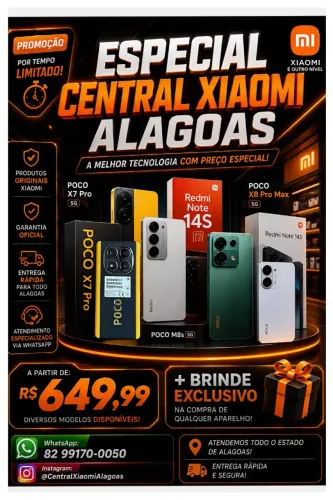 Xiaomi Poco X8 Pro Max 5G, Poco X7 Pro 5G e Diversos Modelos Disponíveis