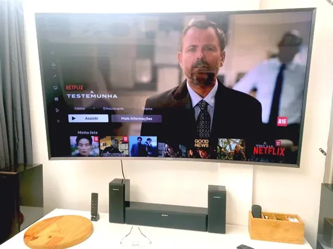 Smart TV Samsung 55" 4K Curva (UN55JU7500) - Ler Descrição