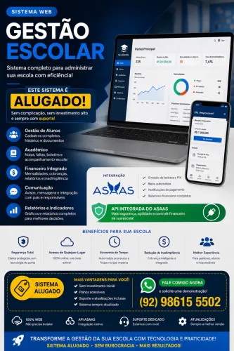 Sistema web de gestão escolar