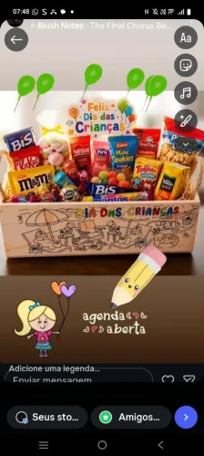 Cesta de guloseimas para o dia das crianças