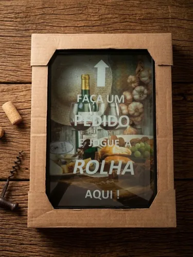 Quadro Porta Rolhas de Vinho 27x37cm - Novo na Caixa