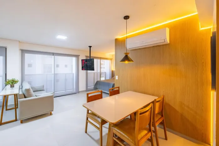 Apartamento mobiliado para locação no Gyro Rooftop com 46 m² e 1 suíte