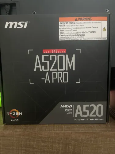 MSI A520M-A PRO - Pouco Usada | Excelente Estado