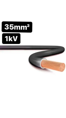 Cabo Flexível Corfio 35mm² 1kV Preto - Metro ou Rolo 100m