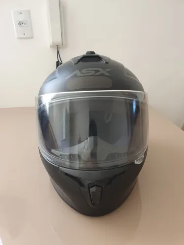 Capacete ASX Draken Preto Fosco tamanho 57/58