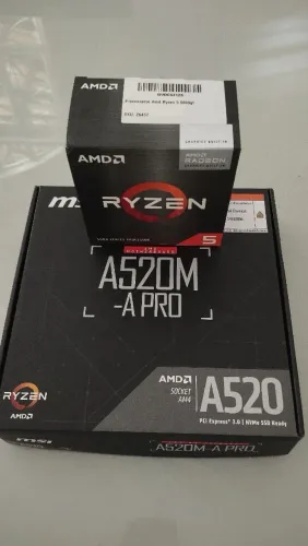 ryzen 5 5600gt + placa mãe a520m msi
