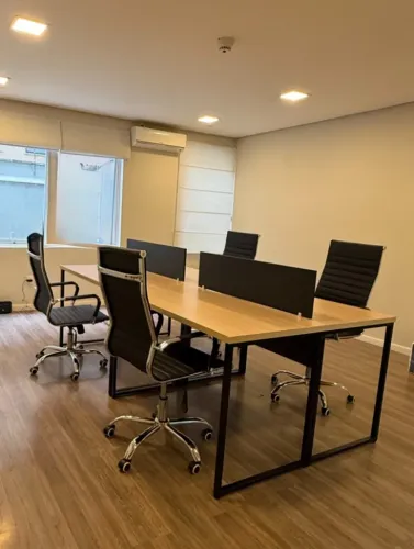 Estação Trabalho Mesa Industrial 4 Lugares Office