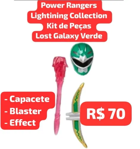 Kit Peças Power Ranger Lighting collection Lost Galaxy Verde