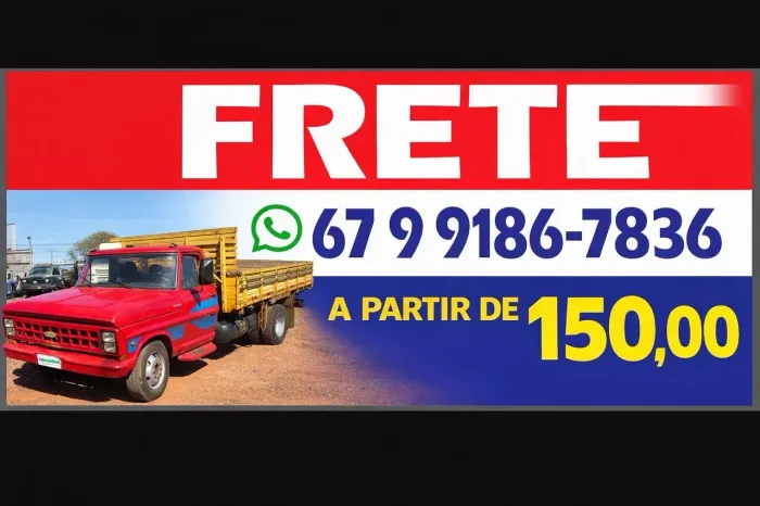 Frete a partir de 150,00 reais