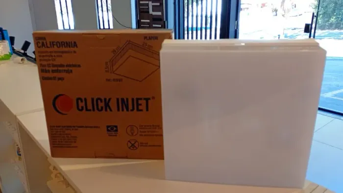 Plafon de Sobrepor click injet para 2 lâmpadas soquete E27, lâmpadas não inclusas 