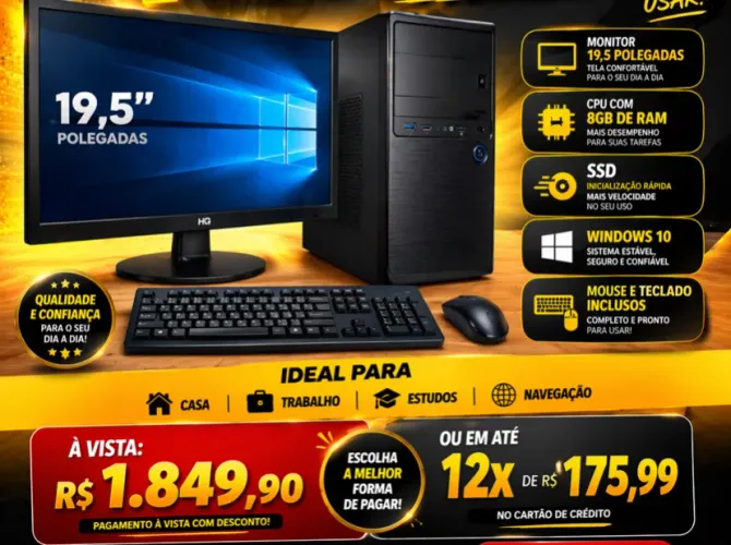 COMPUTADOR COMPLETO 8 de RAM SSD