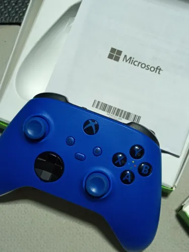 Controle Xbox Original Microsoft - Azul (Shock Blue)