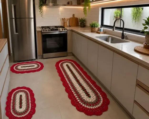 Jogo de Cozinha - 3 peças - Vermelho