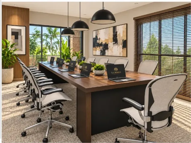 Mesa de Reunião Top Wood Delluxe . Alto Padrão. Com Tomadas. L370cm x P130cm x A74cm