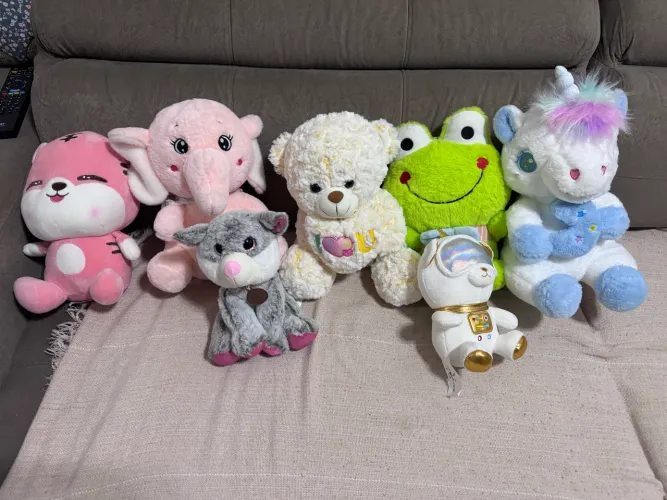 Lote de pelúcias tamanho Médio 37 a 20 cm