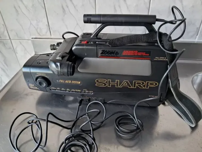 Antiga Filmadora Analógica Vhs Sharp (3208) Preta
