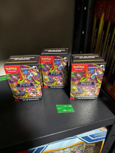 3 unidades de Mini Booster Box da coleção Fogo Fantasmagórico 