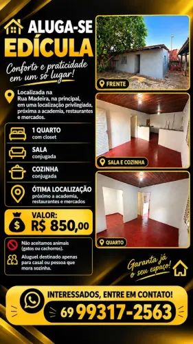 Alugo apto ótima Localização contem 01 quarto com suíte e closet, sala e cozinha conjugada