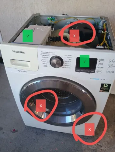 Peças lavadora Samsung 10kg inverter