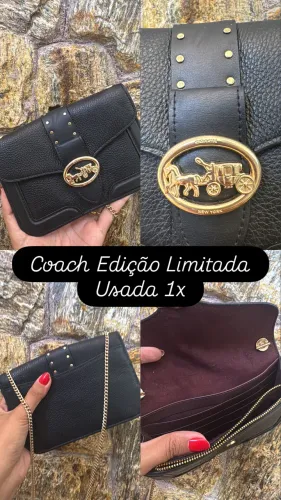 Bolsa Coach em couro