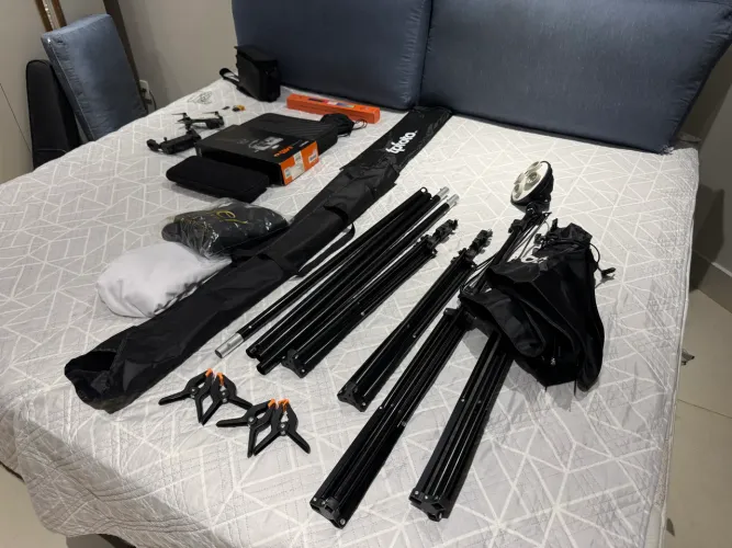 KIT PRODUÇAO ( Softbox, Gimbal, Microfone Hollyland? )