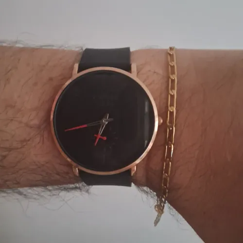 Relógio Lige pulseira silicone preta