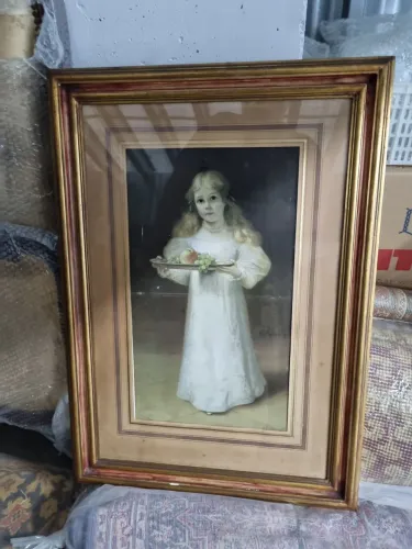 Quadro Alemão "A pequena Eva" 