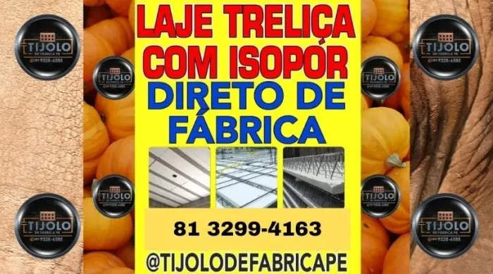 laje treliça com isopor pronta entrega 