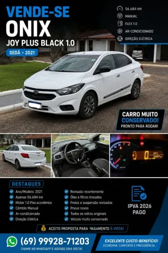 Chevrolet Joy Plus Black Ed.1.0 8V 4P Flex MEC 2021