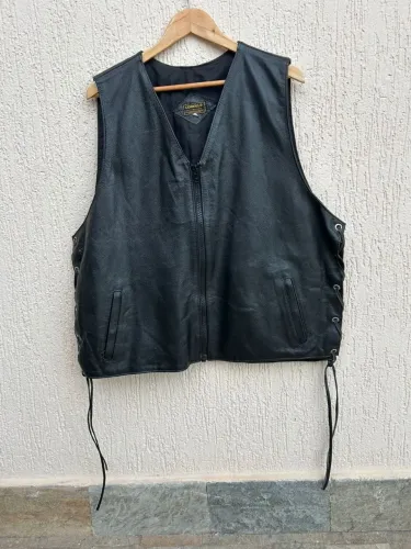 Colete Masculino Couro Corollo Original - Preto