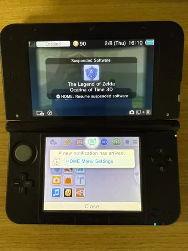 Nintendo 3DS XL Preto Des.bl.0.que@do