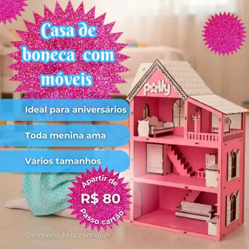 Vendo casas de boneca com móveis