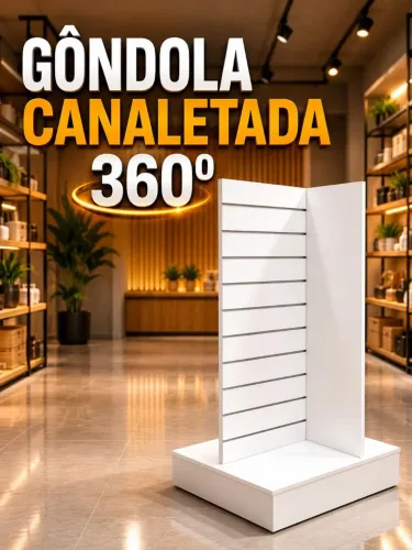 Gôndola canaletada em mdf