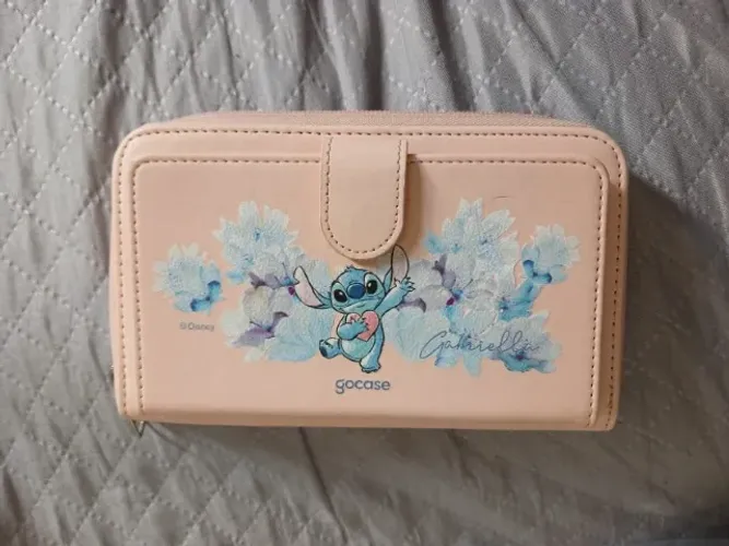 Bolsa Carteira Dois Compartimentos Gocase Stitch Disney