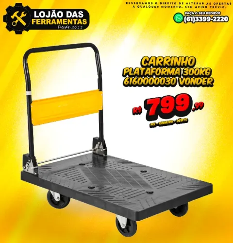 Carrinho Plataforma 300Kg 6160000030 Vonder