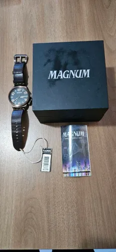 Relógio Masculino Magnum MA33399R Couro - Completo na Caixa