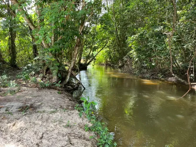 RIO PRETO DA EVA- TERRENO COM IGARAPÉ NOS FUNDOS TEM 4.100M2, AO LADO BALNEÁRIO DO MANU