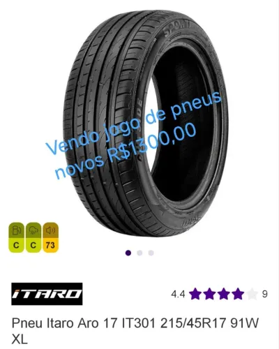 Jogo de pneus 215/45R17 Itaro