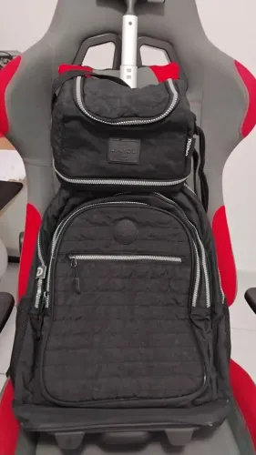 Mochila de rodinhas escolar com lancheira juvenil